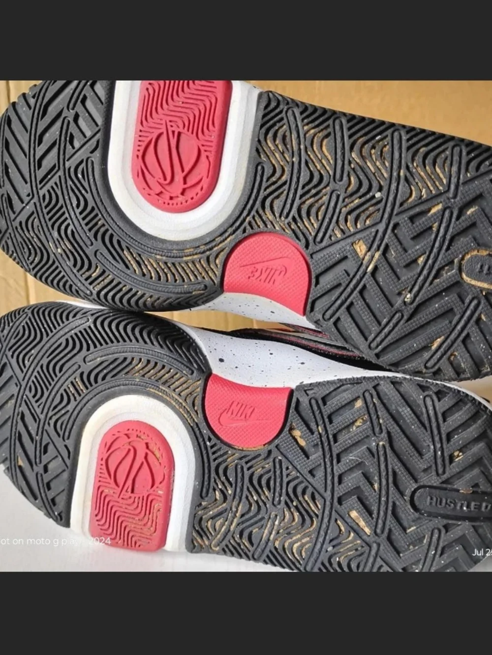 Nike Kids Black and Pink Velcro Athletic Sneakers